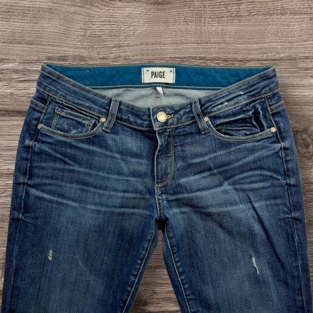 Paige Jimmy Jimmy Boyfriend Skinny Jeans Faded Dark Wash Sz 27